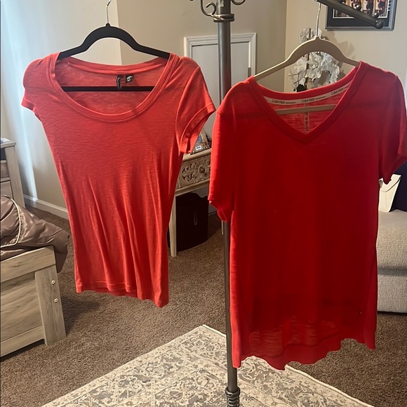 Women's Orange Tops - Picture 1 of 4